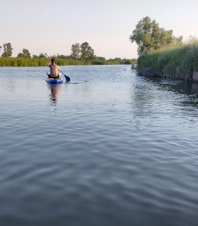 A person in a kayak on a river

Description automatically generated