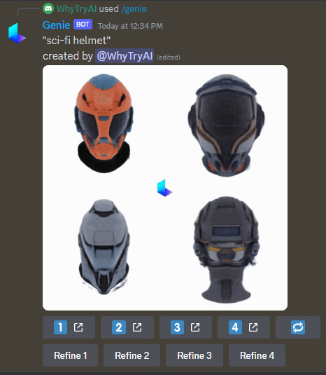 Selecting a sci fi helmet to refine
