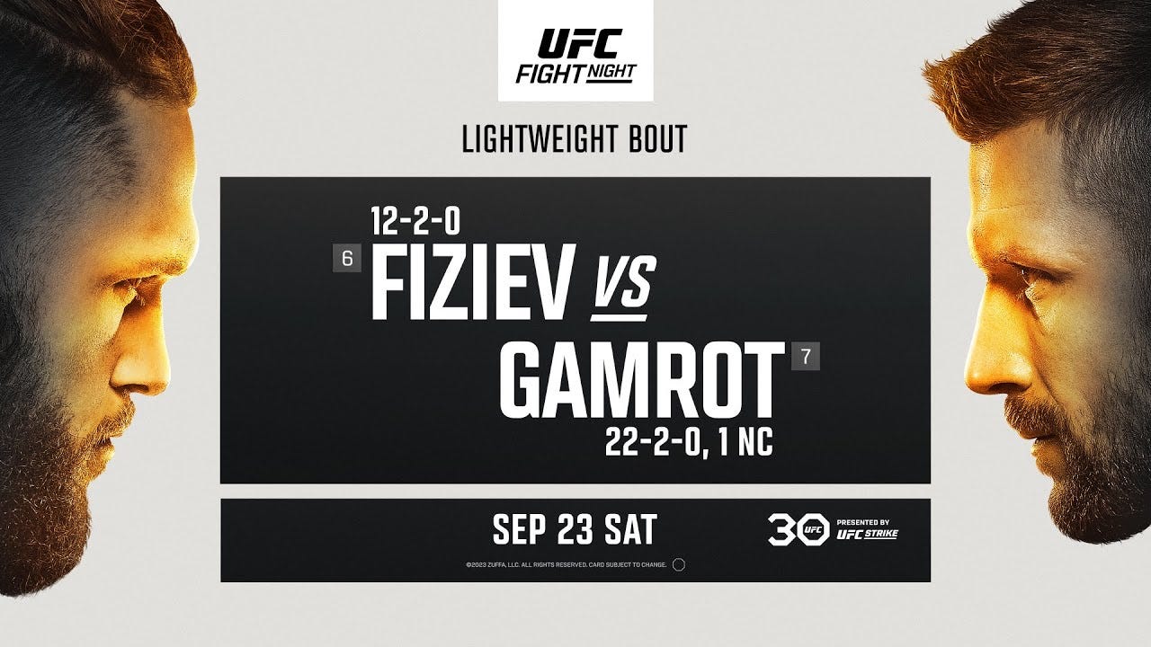 UFC Vegas 79: Fiziev vs Gamrot - September 23 | Fight Promo - YouTube