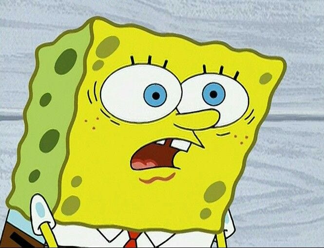 Spongebob squarepants reaction sespence shock