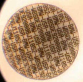 A microdot under the microscope