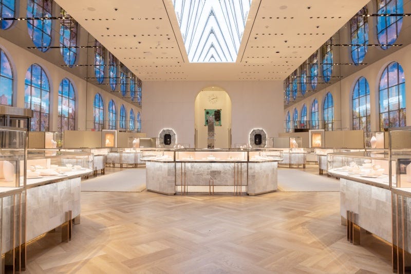 The first floor of Tiffany &amp; Co.'s Landmark store in New York City.