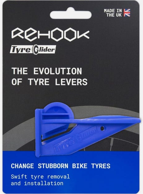 A blue tire lever on a black background

Description automatically generated