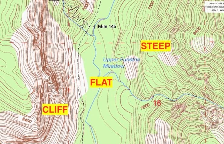 Valley In Topographic Map Top Down