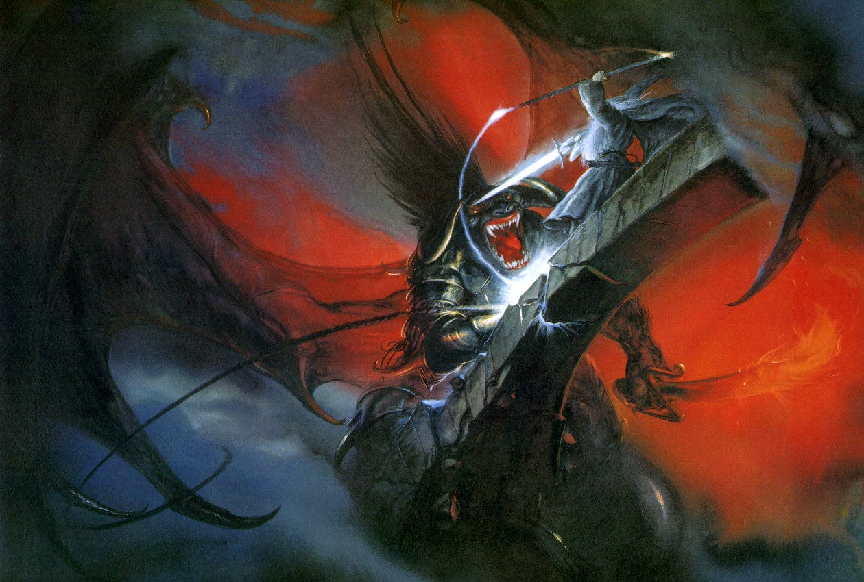 Gandalf and the Balrog - John Howe