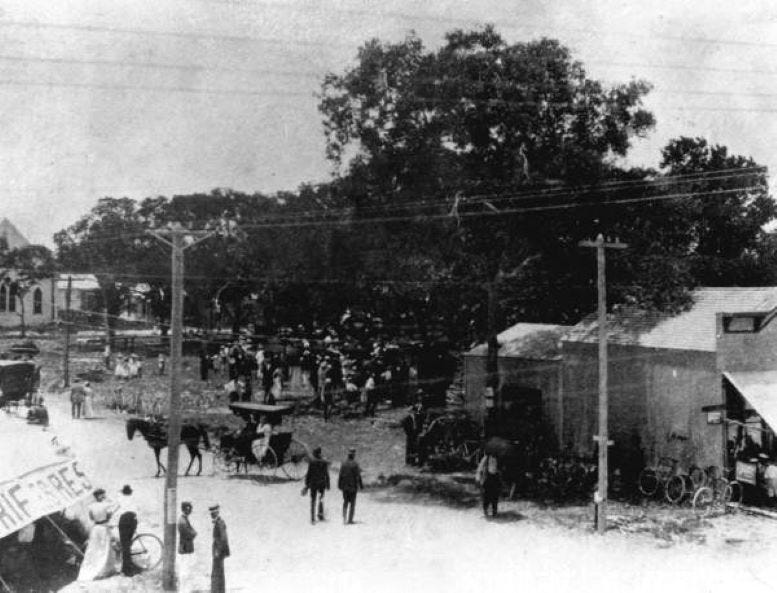 Figure 1: Miami's business district in 1896