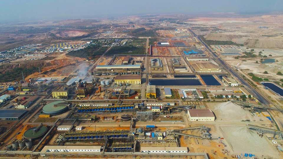 Sicomines copper and cobalt facility in Kowlezi, DRC
