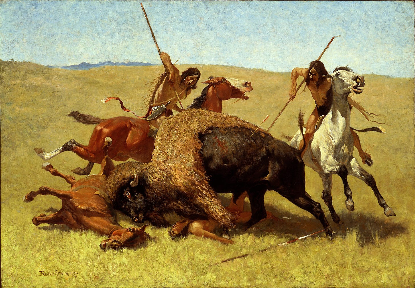 File:Frederic Remington - The Buffalo Hunt.jpg - Wikimedia Commons