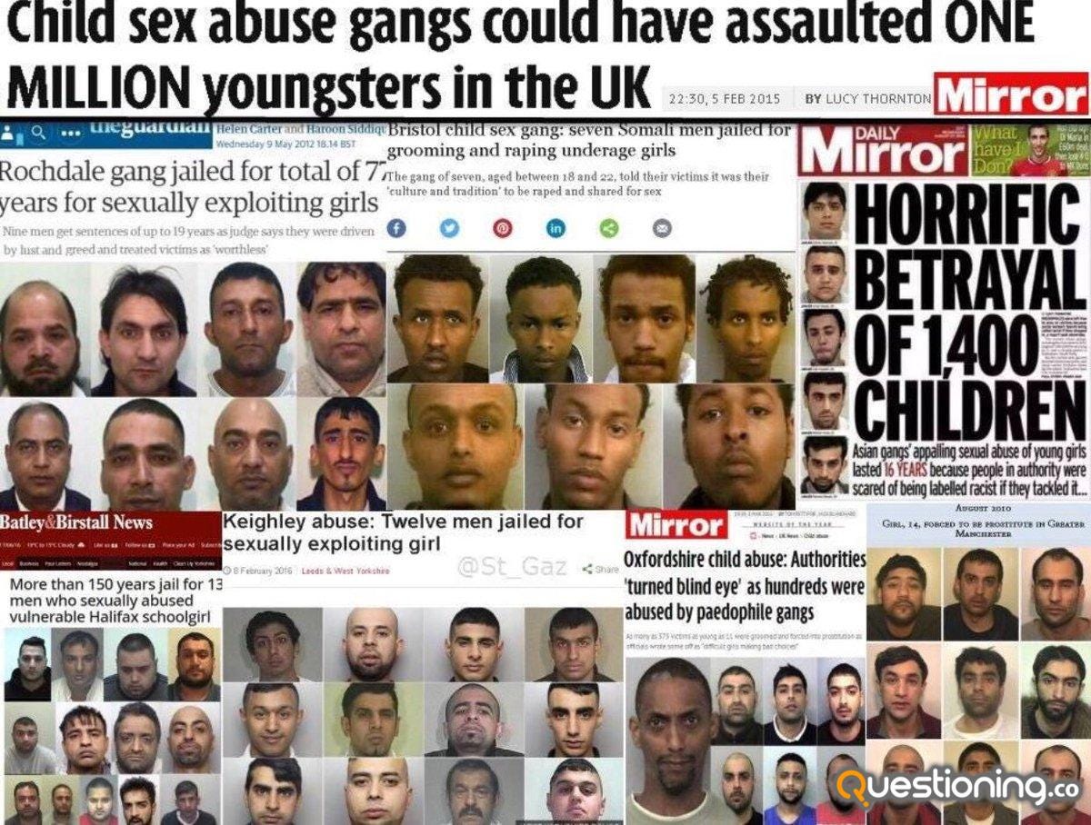 Britain's Pedophile Muslim Grooming Gangs - Thousands of underage white ...