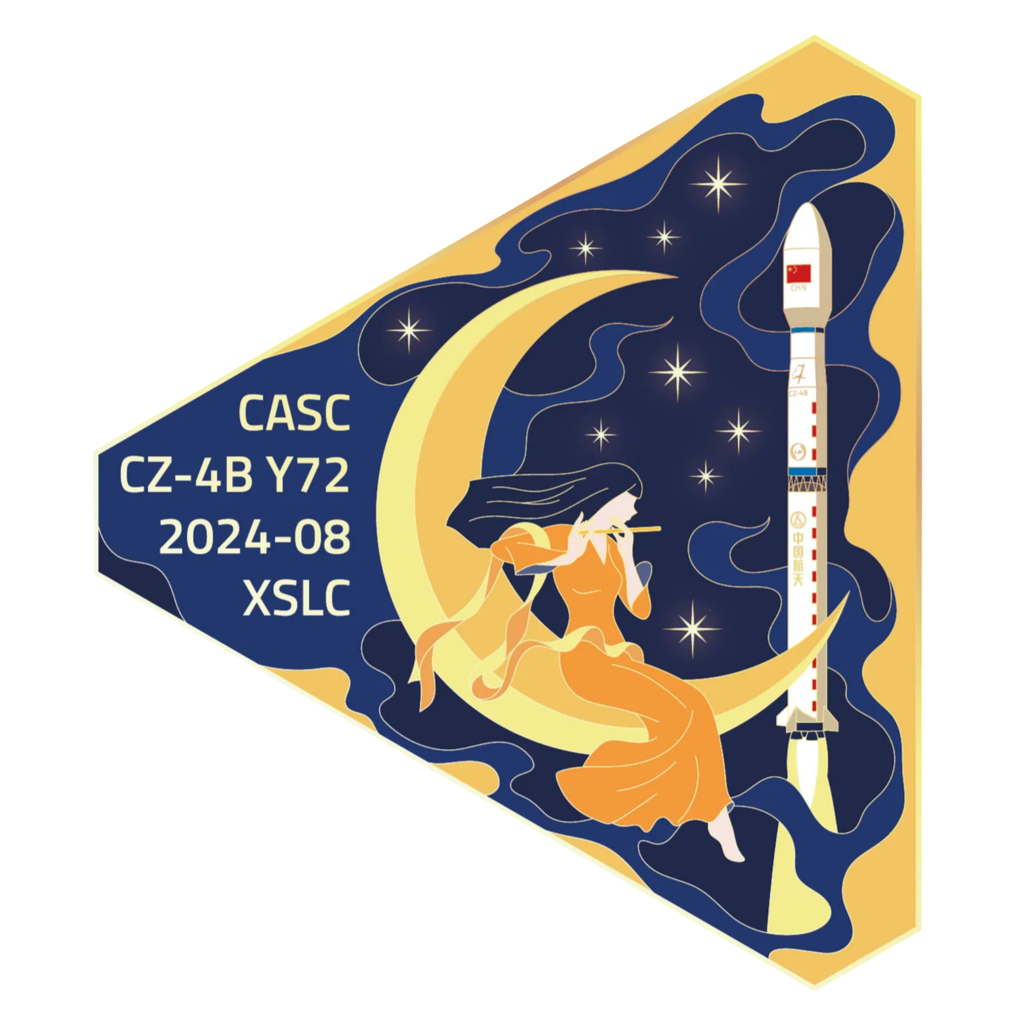 The launch mission patch for the Long March 4B Y72 mission.