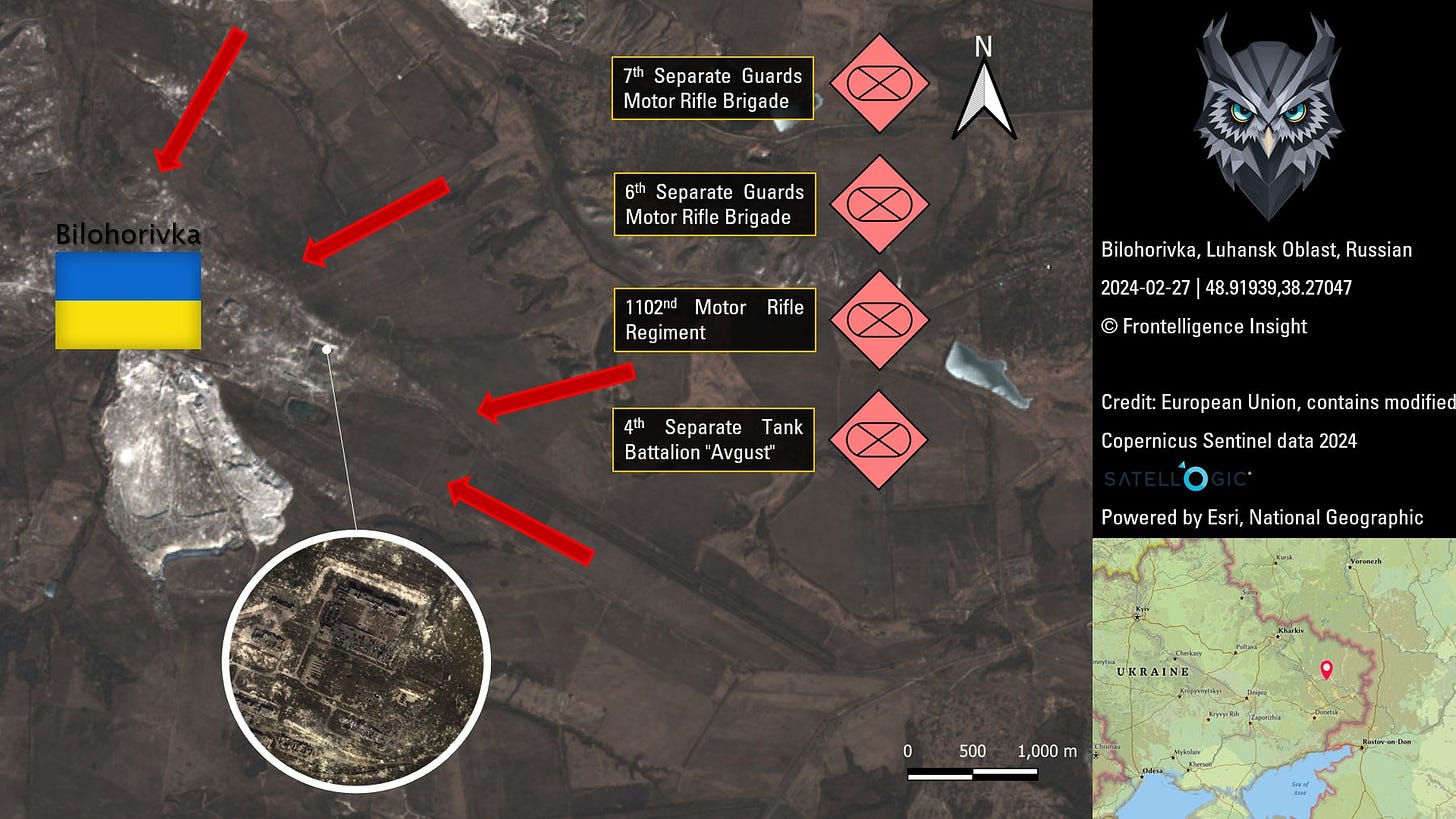 Russian attempts to assault Ukrainian positions in Bilohorivka combat analysis