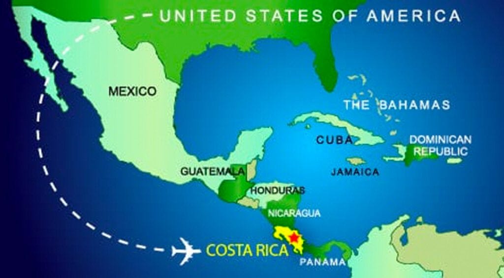 Location map of Costa Rica