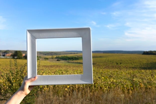 Framing landscape while traveling