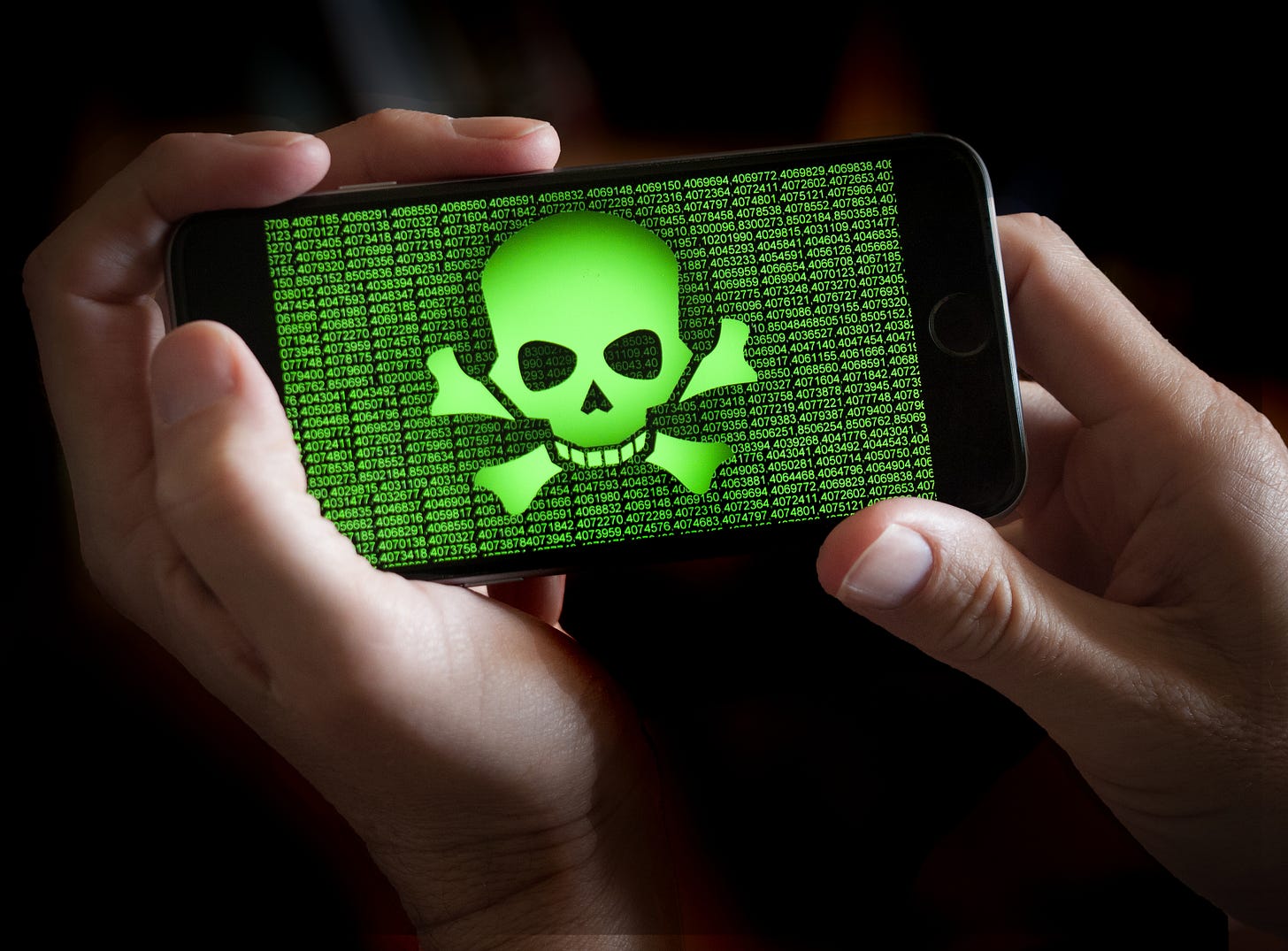 mobile phone infected by malware