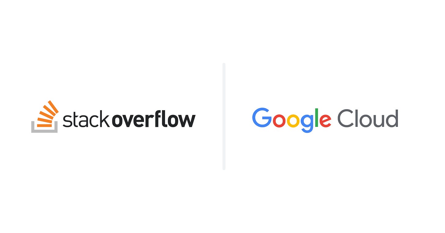 Stack Overflow on X: "We're partnering with @googlecloud to unleash  developer productivity by bringing together Duet AI with Stack Overflow's  trusted, community-vetted knowledge! This is the promise of socially  responsible AI. https://t.co/Jmb5S3bzX5