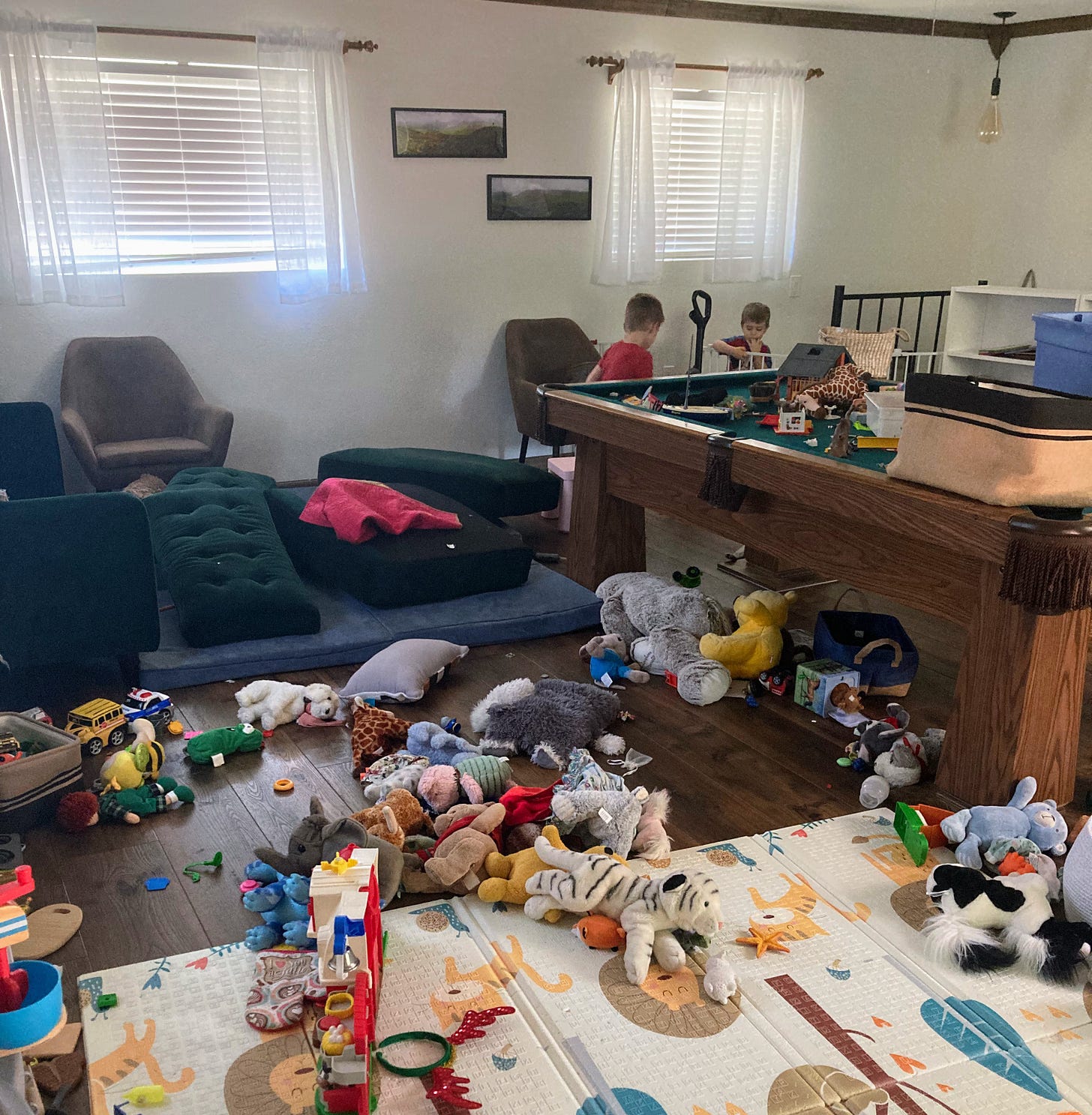 Proof of playroom mess