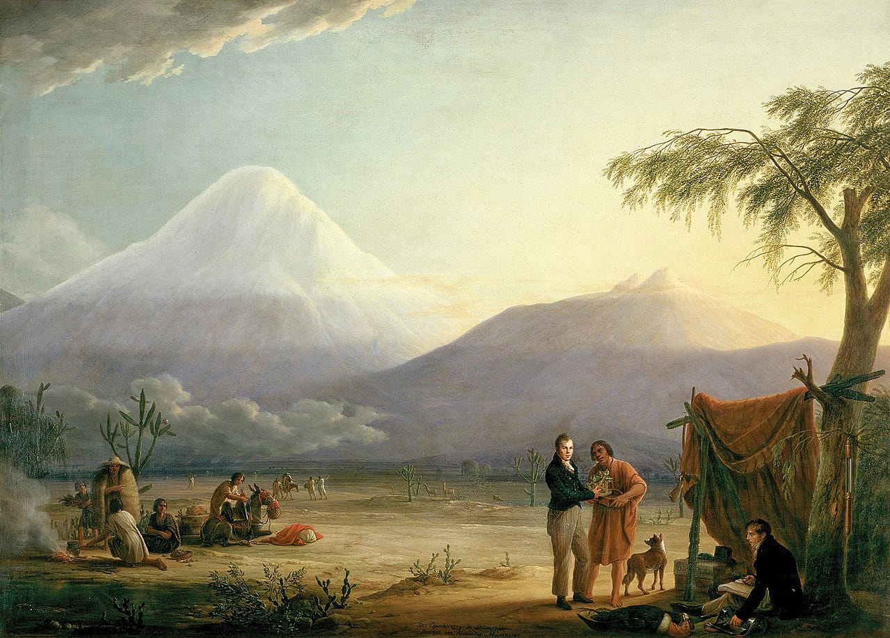 Humboldt’s expedition below Chimborazo