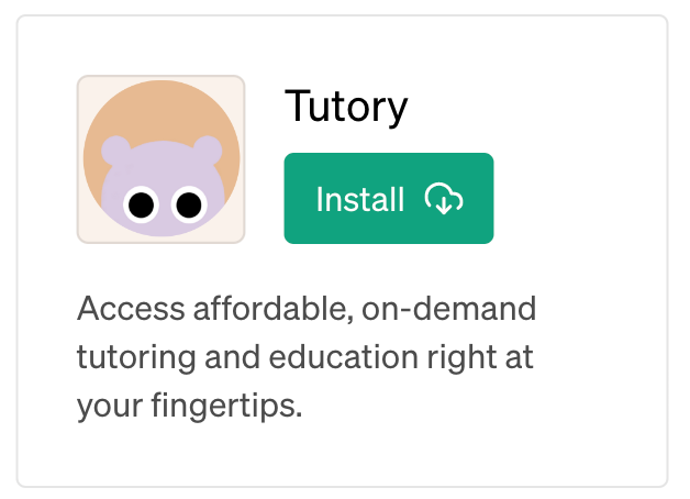 Tutory - Educational ChatGPT Plugins