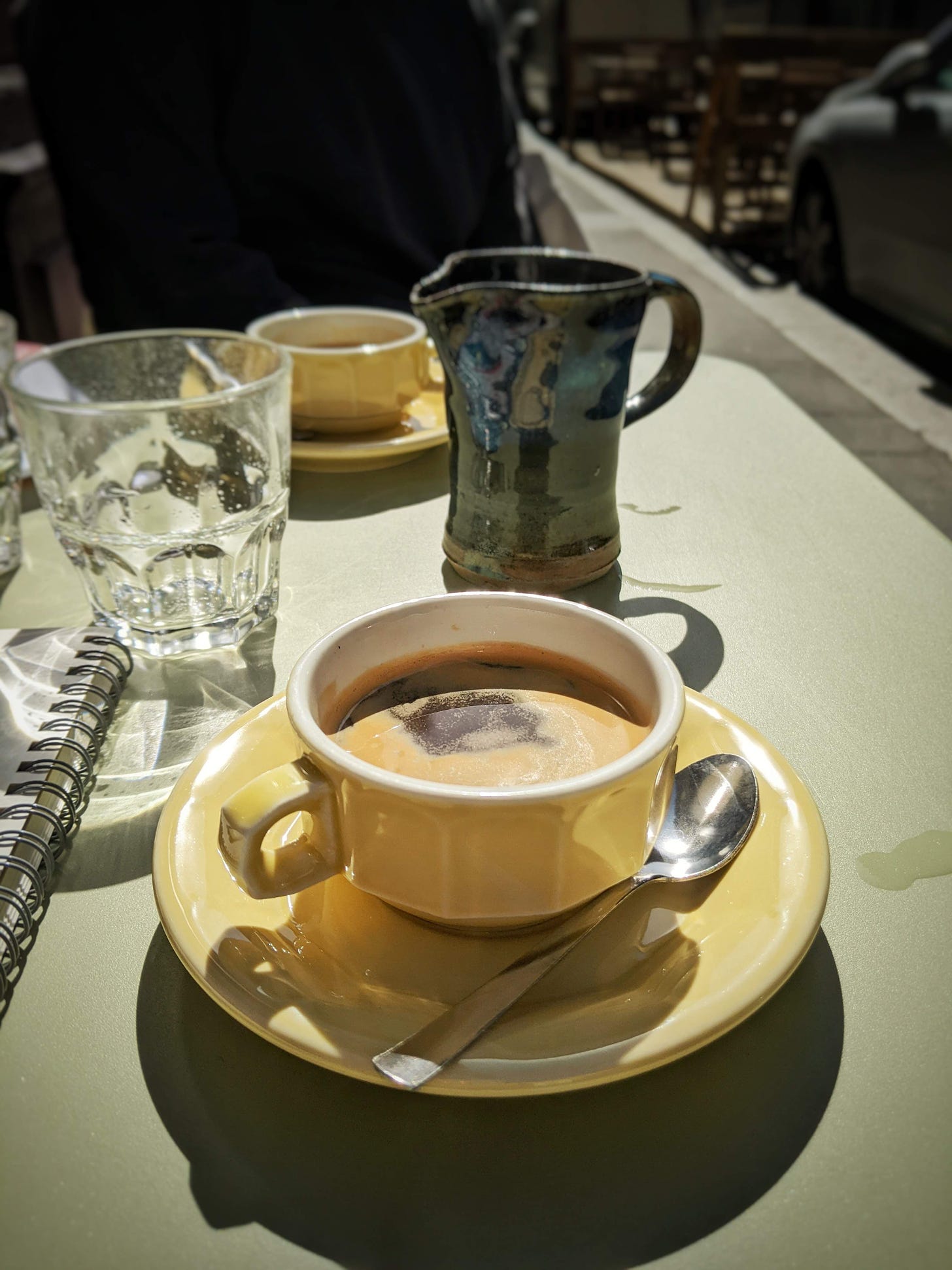 Café allongé in Paris, France