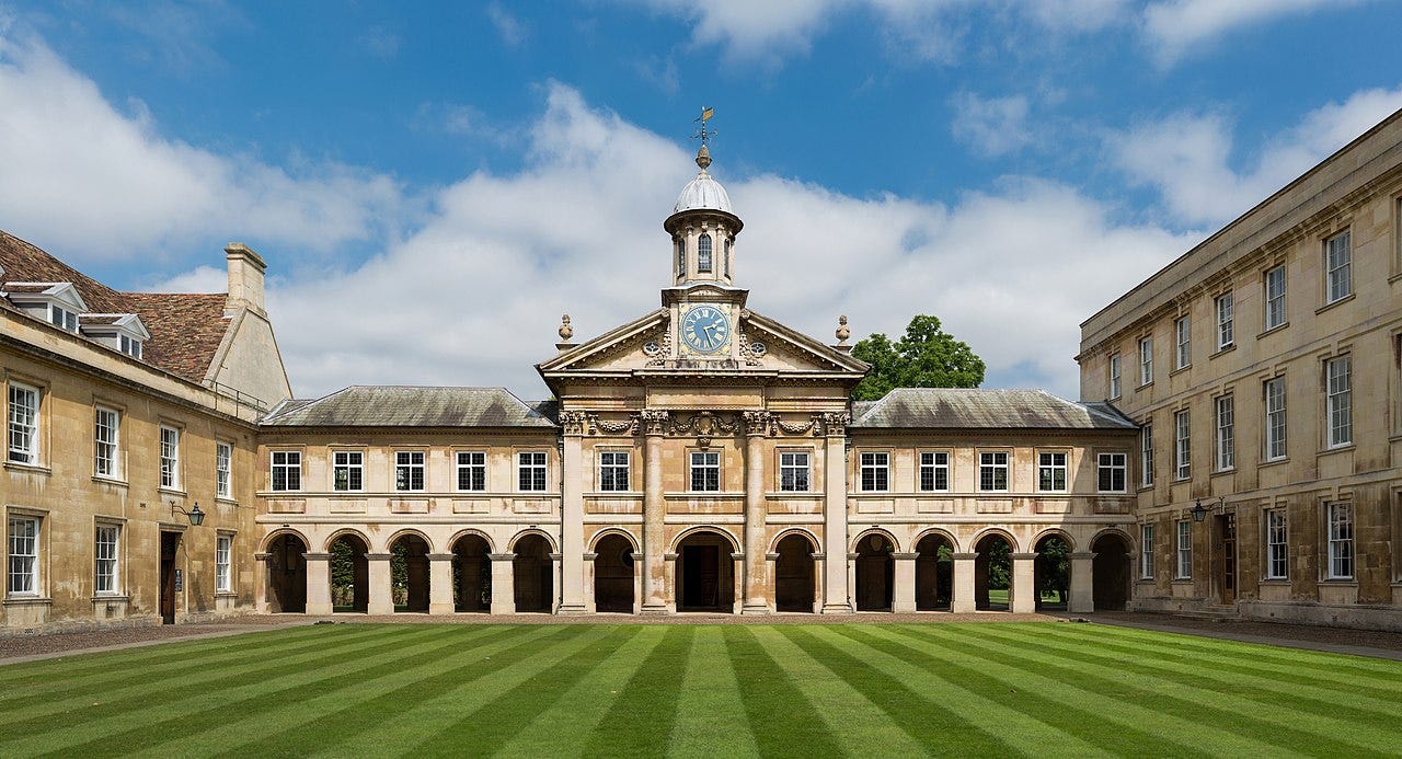 Photo of Emmanuel College Front Court, Cambridge, UK