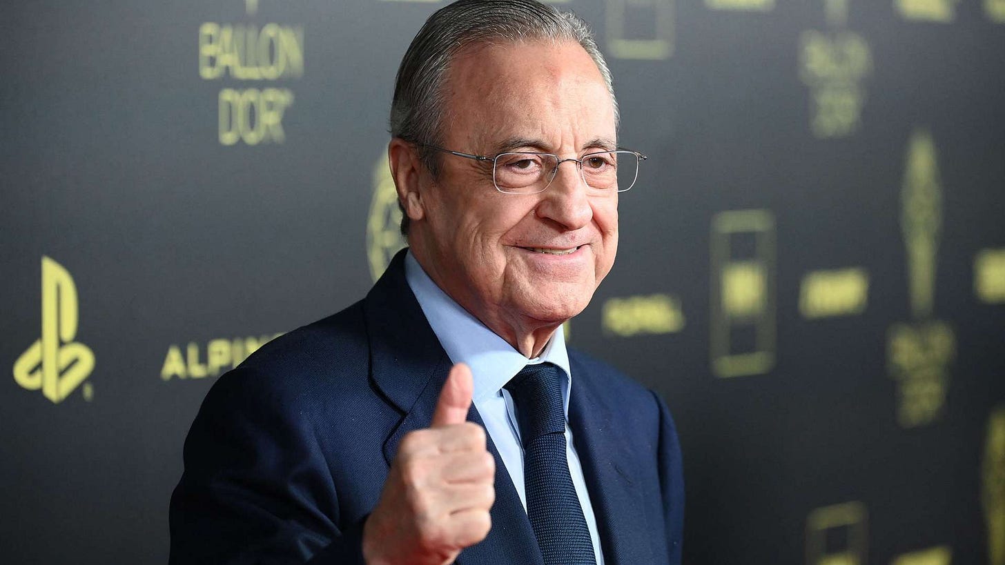 El presidente del Real Madrid, Florentino Pérez, ha sido criticado por  "mentiras" por el jefe de La Liga, Javier Tebas, mientras continúa  promoviendo la agenda de la Superliga Europea | Goal.com Espana