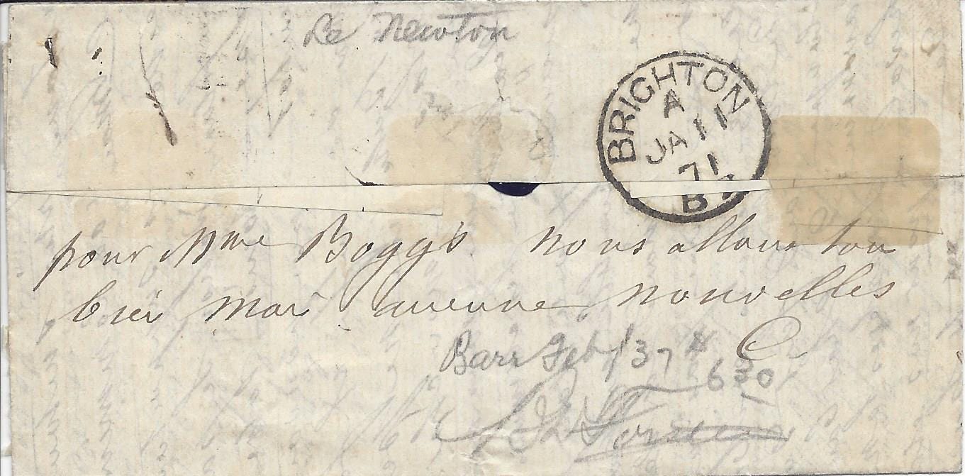 reverse of the ballon monte letter