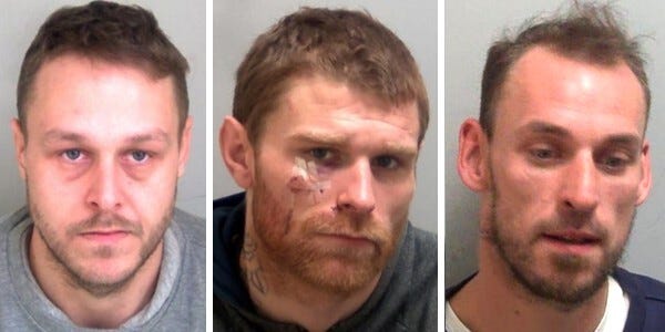 Thomas Davis, Alan Clough and Steven Watts - all in prison at time of sentencing