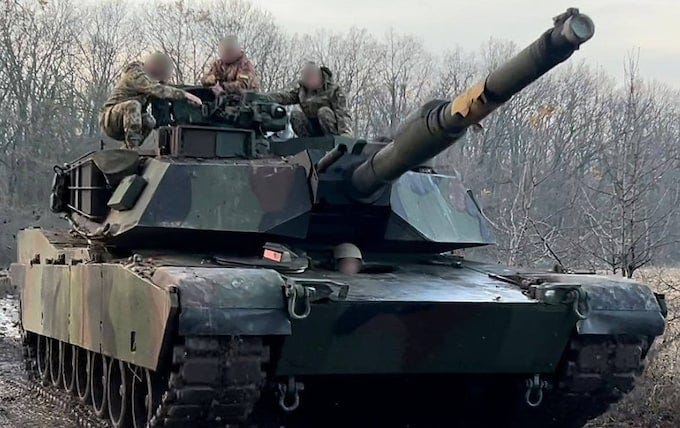 American Abrams tanks deployed to Ukraine's front line