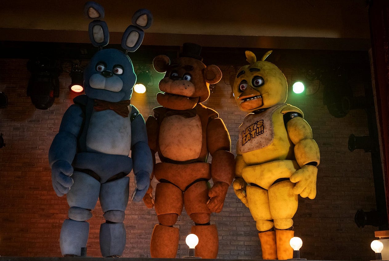 Image of ominous animatronics from Five Nights at Freddy’s / Universal Pictures