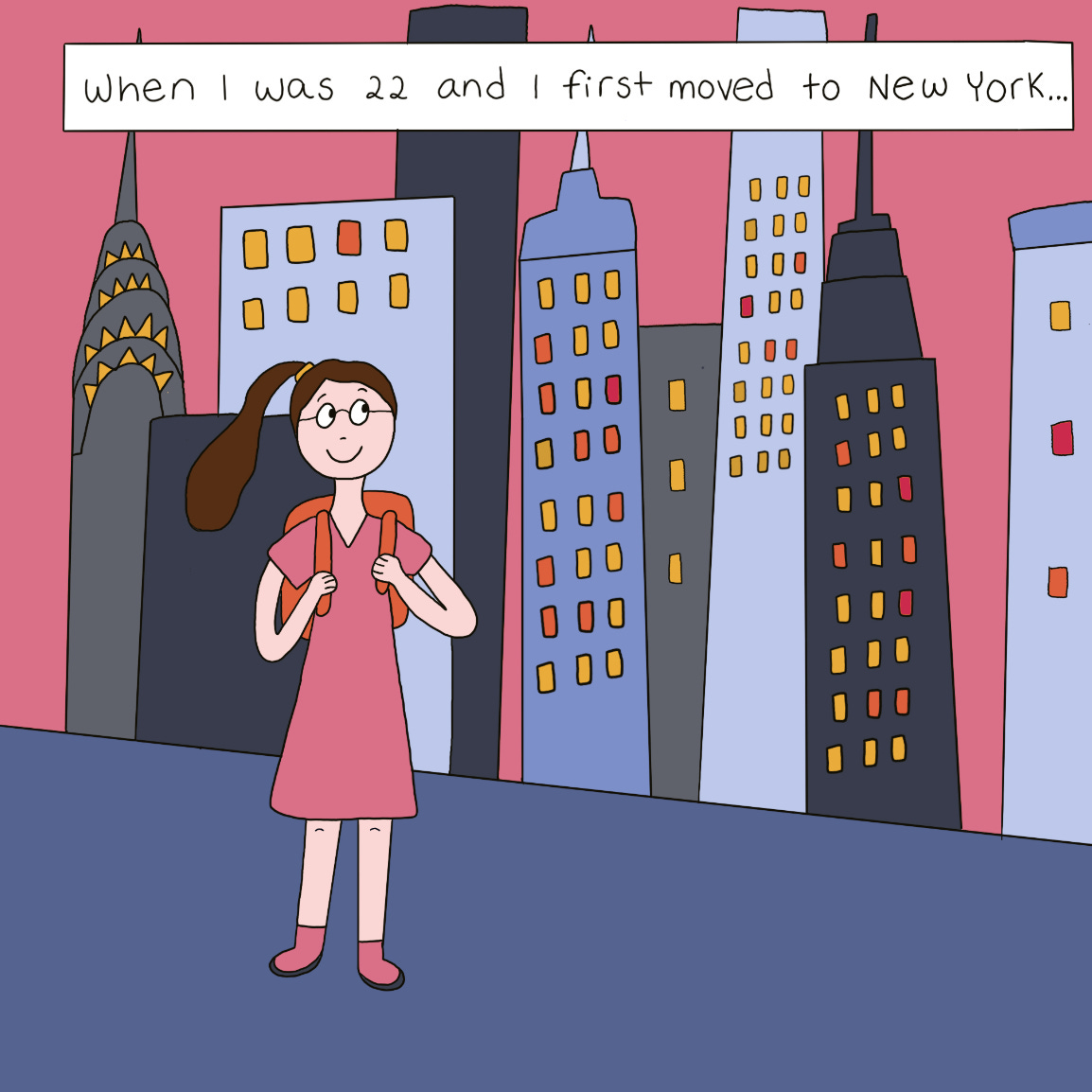 Illustration about loneliness and art in New York