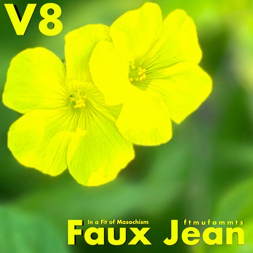 Cover art for the new Faux Jean record which drops today, 3/26/2024.