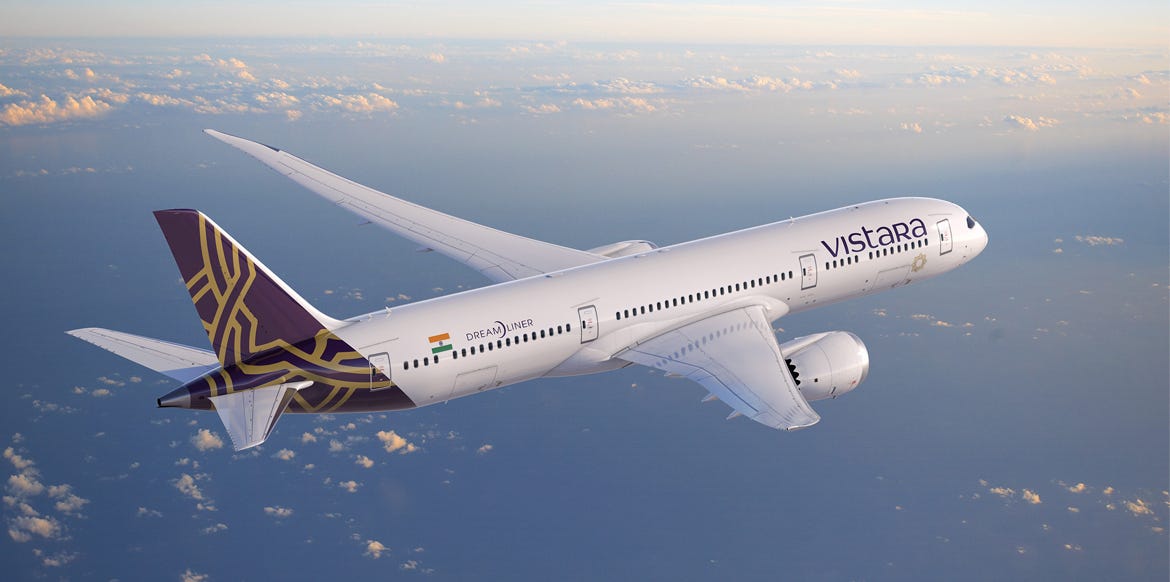 Vistara is certified as a 4-Star Airline | Skytrax