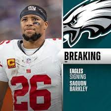 BREAKING: Eagles, RB Saquon Barkley agree to a three-year, $37.75 million  contract. (via @rapsheet, @mike_garafolo, @tompelissero) 📸:… | Instagram