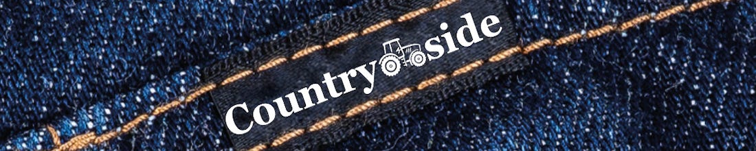 Die «Countryside»-Wortmarke auf Jeans-Stoff.