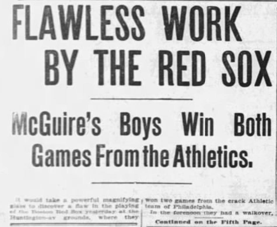 1908 Boston Globe