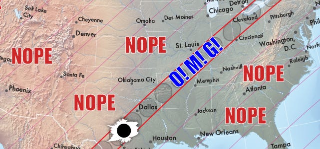 Total Solar Eclipse 'Map Of Nope' Meme Is A Must See Before April 8