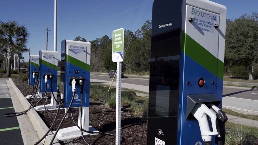 FPL Opens 3 Area Charging Stations As Automakers Ramp Up EV Production |  WJCT News 89.9