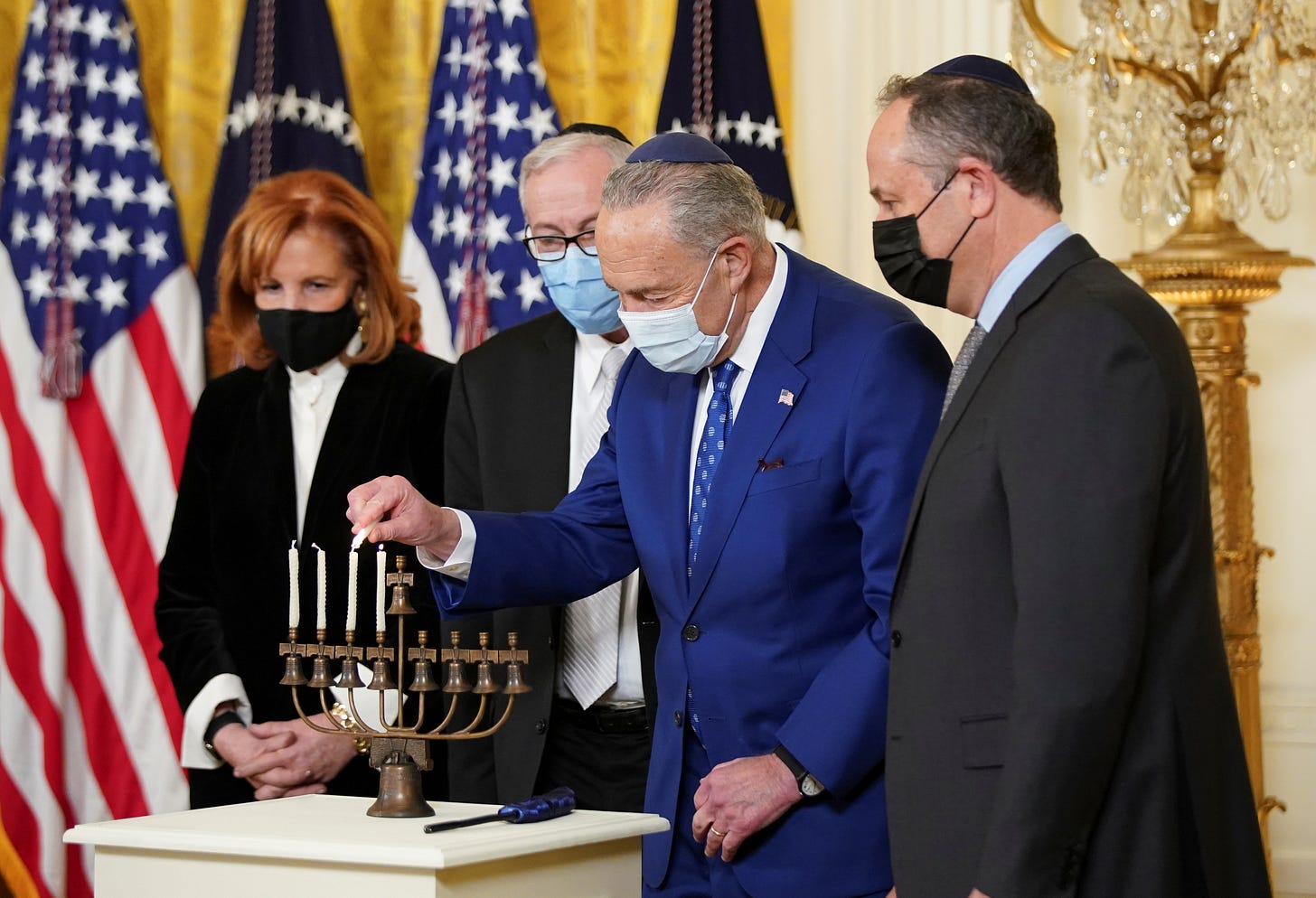 White House celebrates first Hanukkah with Jewish spouse of vice president  | Reuters