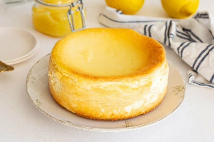 Tarta de queso y limón al horno