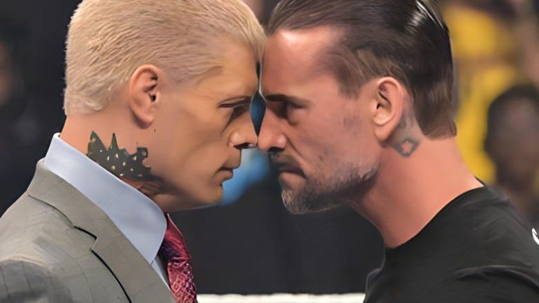 CM Punk staring down Cody Rhodes