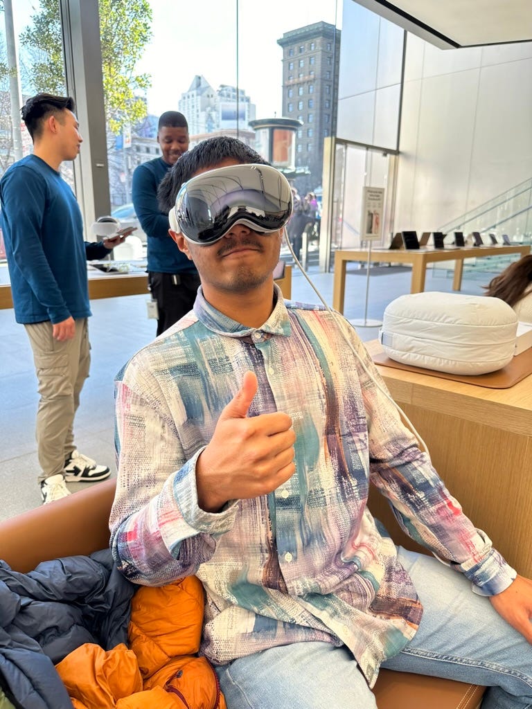 A person wearing virtual reality goggles

Description automatically generated