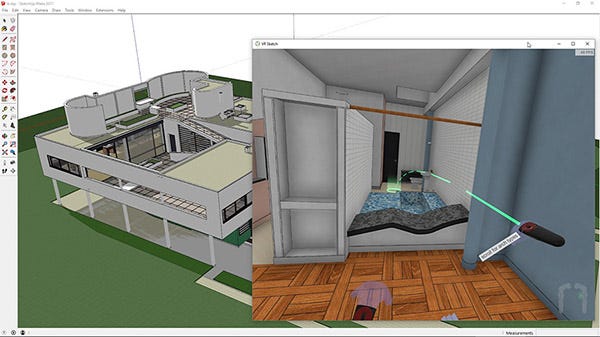 Teleport navigation in virtual reality with VR Sketch