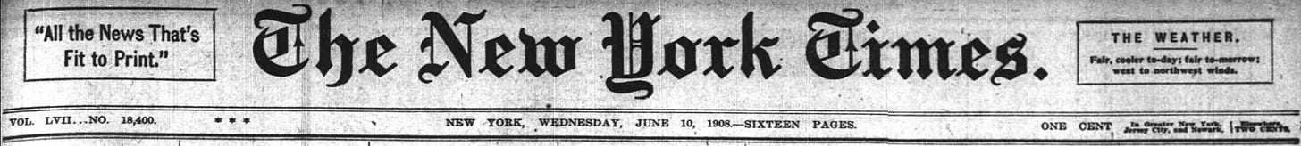 The New York Times 1908