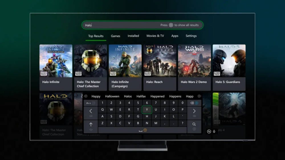 The refreshed Xbox console search page