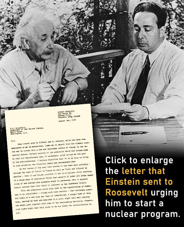 Albert Einstein Letter to Roosevelt - Einstein-Szilard Letter