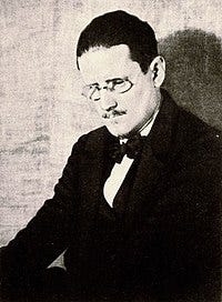 James Joyce in a September 1922 issue of Shadowland photographed by Man Ray