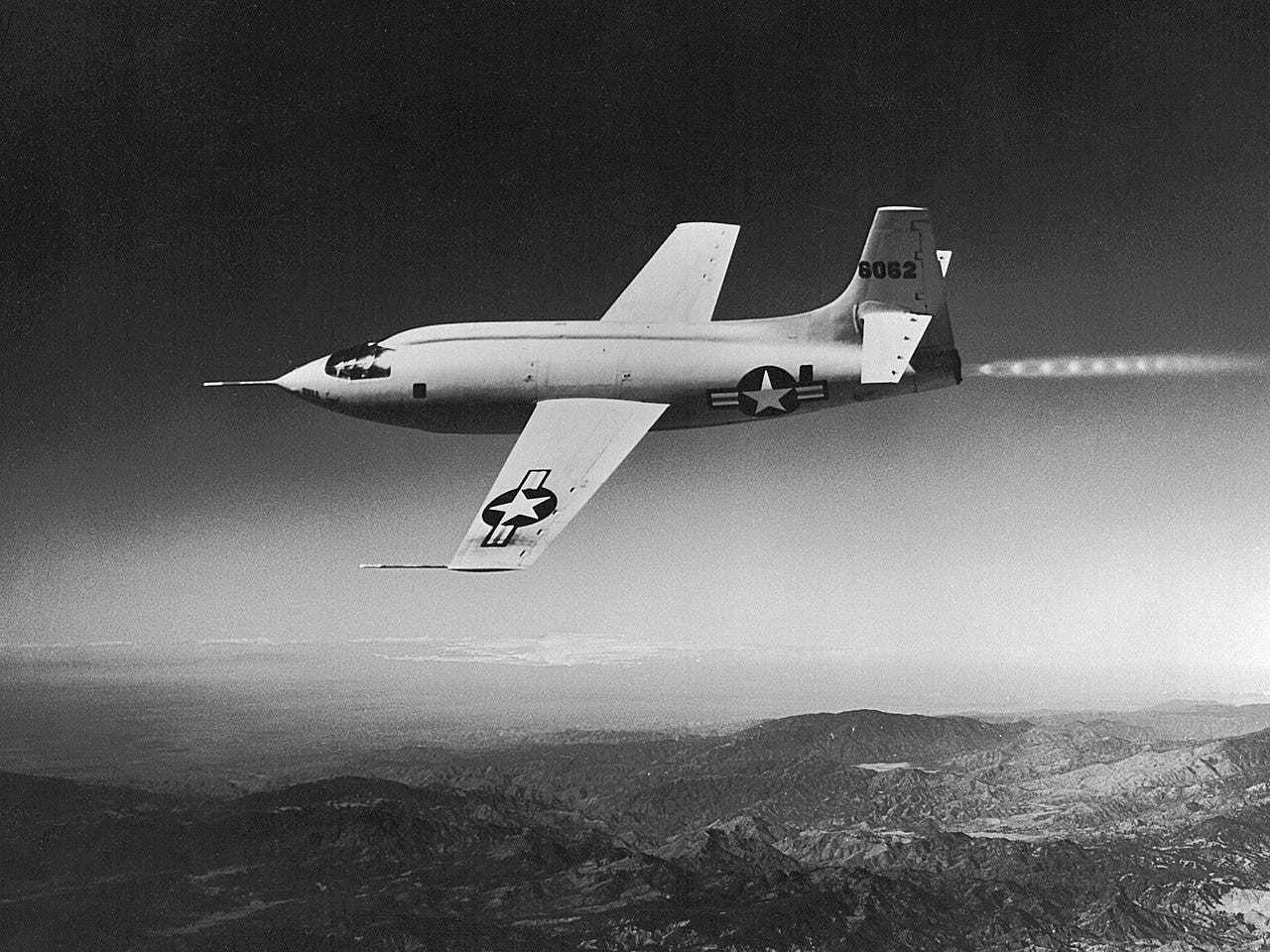 Bell-X1 photographed during a test flight.