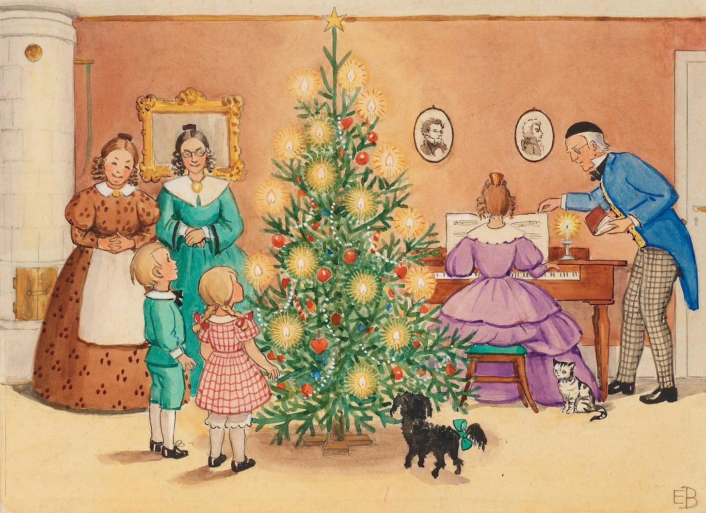 Elsa Beskow Peter and Lotta's Christmas - Postcard | Stardust Store –  Stardust Concept Store