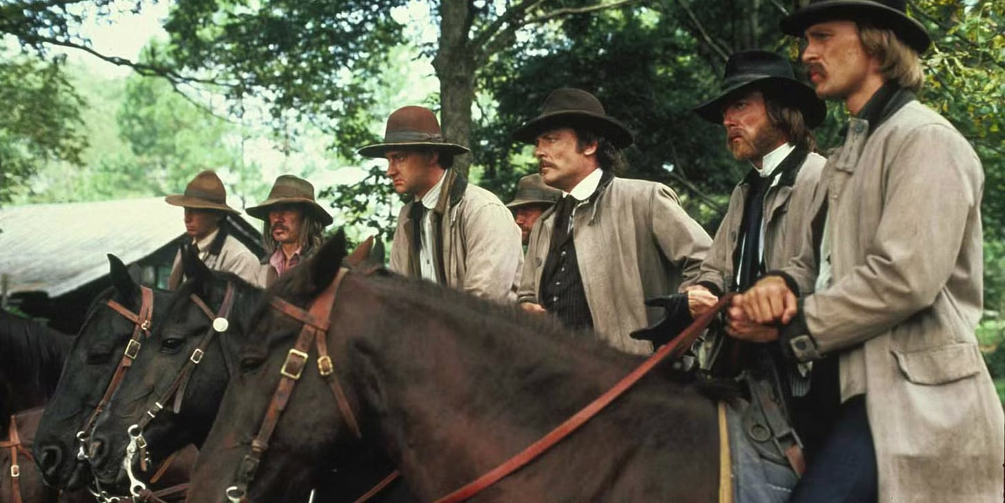 Still from the 1980 western The Long Riders directed by Walter Hill