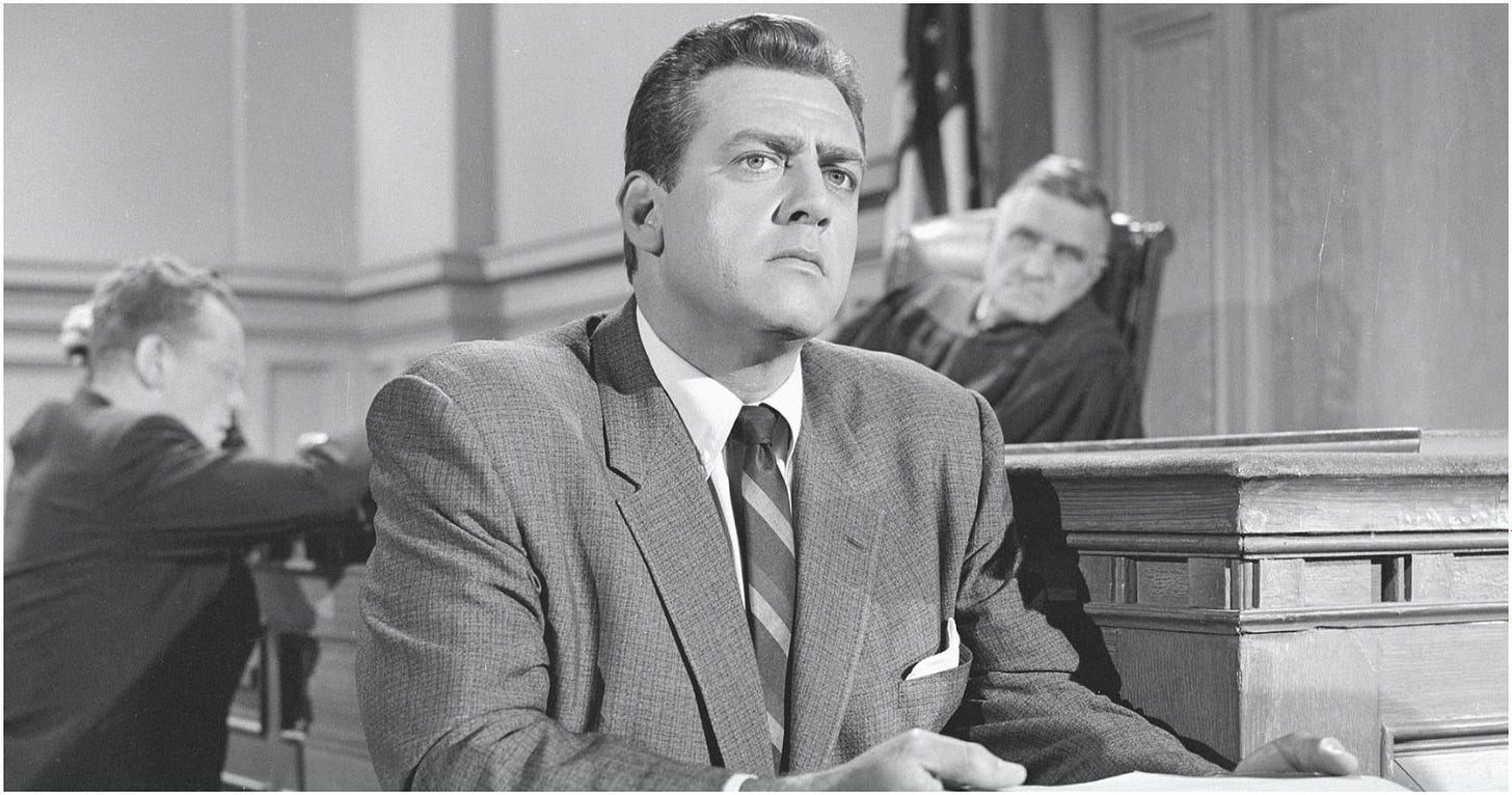 screen capture of Perry Mason a TV show